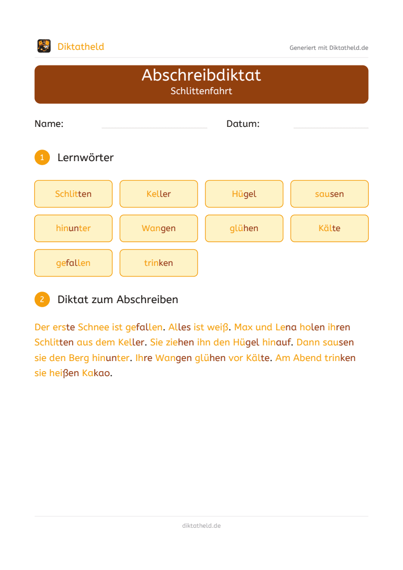 Vorschau: Schlittenfahrt